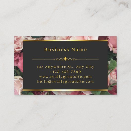 Rose Gold Makeup Artist Hair Salon Business Card Visitenkarte (Rückseite)