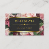 Rose Gold Makeup Artist Hair Salon Business Card Visitenkarte (Vorderseite)