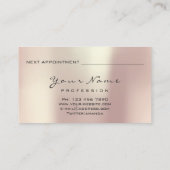 Rose Gold Makeup Artist Lash Pink Eyes Blush Terminkarte (Rückseite)