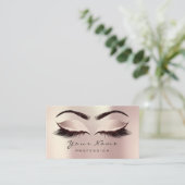 Rose Gold Makeup Artist Lash Pink Eyes Blush Terminkarte (Stehend Vorderseite)