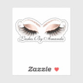 Rose Gold Makeup Artist Lashes Aufkleber (Blatt)