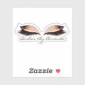 Rose Gold Makeup Artist Lashes Extension Branding Aufkleber (Blatt)