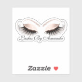Rose Gold Makeup Artist Lashes Pink Aufkleber (Blatt)