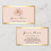 Rose Gold Makeup Artist Salon Rahmen Visitenkarte (Vorne/Hinten)