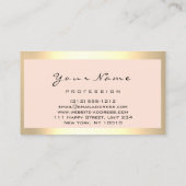 Rose Gold Makeup Artist Salon Rahmen Visitenkarte (Rückseite)