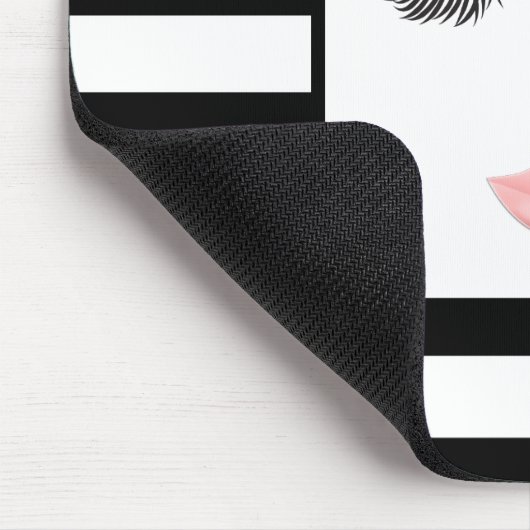 Rose Gold Makeup Gesicht Augenbrauen Lips Glam Bea Mousepad (Ecke)