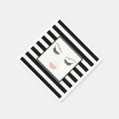 Rose Gold Makeup Gesicht Augenbrauen Lips Glam Bea Serviette (Ecke)