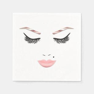 Rose Gold Makeup Gesicht Augenbrauen Lips Glam Bea Serviette