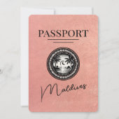Rose Gold Malediven Pass Save the Date (Vorderseite)