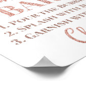 Rose Gold Mama-osa Bar Baby Dusche Poster (Ecke)