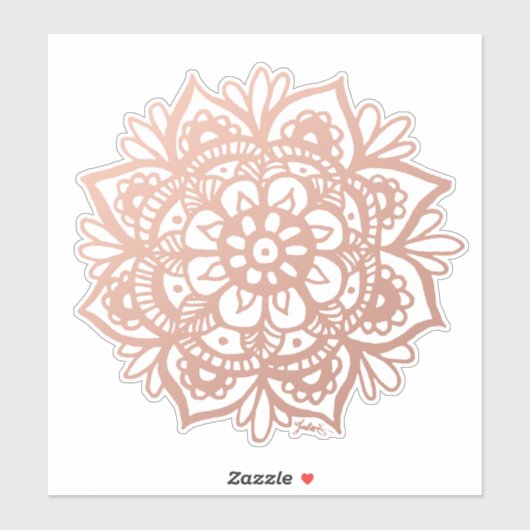 Rose Gold Mandala Aufkleber (Blatt)