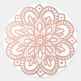 Rose Gold Mandala Blume Sticker
