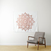 Rose Gold Mandala Blume Wandteppich (Beispiel (Horizontal))