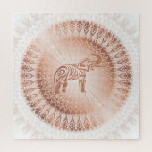 Rose Gold Mandala Elephant Puzzle (Vertikal)