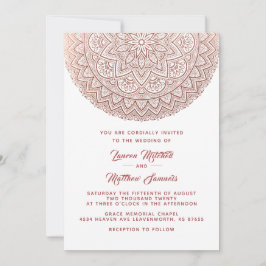 Rose Gold Mandala Hochzeit Einladung