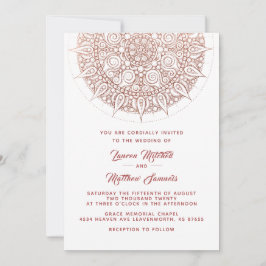 Rose Gold Mandala Hochzeit Einladung