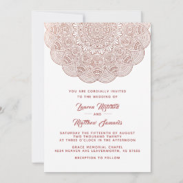 Rose Gold Mandala Hochzeit Einladung