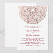 Rose Gold Mandala Hochzeit Einladung (Vorne/Hinten)