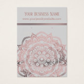 Rose Gold Mandala Light Grau Earring Display Cards (Vorderseite)