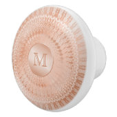 Rose Gold Mandala Monogram Keramikknauf (Rechts)