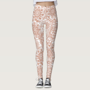 Rose Gold Mandala Muster Leggings