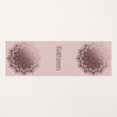 Rose Gold Mandala Personalisierte Yoga Mat Yogamatte (Vorderseite (Horizontal))