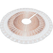 Rose Gold Mandala Polyester Weihnachtsbaumdecke (Schrägansicht)