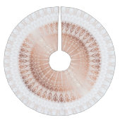 Rose Gold Mandala Polyester Weihnachtsbaumdecke (Vorderseite)