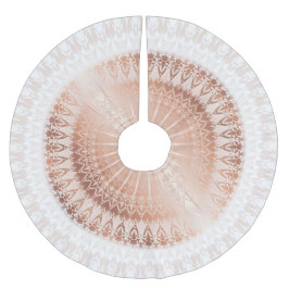 Rose Gold Mandala Polyester Weihnachtsbaumdecke