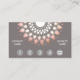 Rose Gold Mandala Spray Tan Loyalty Punch Treuekarte