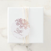 Rose Gold Mandala Sweet 16 Danke Geschenkanhänger (Beispiel)