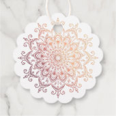 Rose Gold Mandala Sweet 16 Danke Geschenkanhänger (Rückseite)