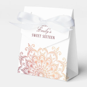Rose Gold Mandala Sweet 16 Party Geschenkschachtel
