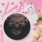 Rose Gold Mandala Sweet 16 Party Pappteller (Party)