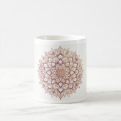 Rose Gold Mandala Tasse | Bohemian Blumenmuster | (Mittel)