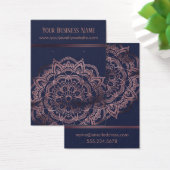 Rose Gold Mandala über Navy Earring Display Cards (Schreibtisch)