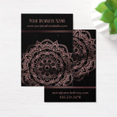 Rose Gold Mandala über schwarze Ohrring-Display-Ka (Schreibtisch)