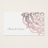 Rose Gold Mandala über White Danke für Tag (Rückseite)