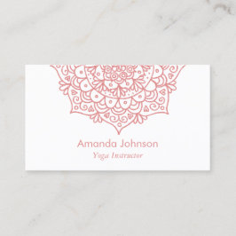 Rose Gold Mandala Yoga Instructor Business Card Visitenkarte