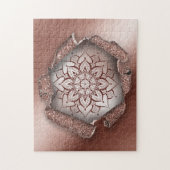 Rose Gold Mandala Yoga Zen Puzzle (Vertikal)