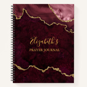 Rose Gold Marble Agate Geode Prayer Journal Notizblock