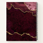 Rose Gold Marble Agate Geode Sketchbook Notizblock (Rückseite)