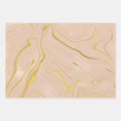 Rose Gold Marble Agate Glitzer Geschenkpapier Set (Vorderseite 2)