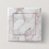 Rose Gold Marble benutzerdefinierte Elegant Blank Button (Vorderseite)
