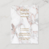 Rose Gold Marble Calligraphy Script-Vorlage Visitenkarte (Rückseite)