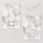 Rose Gold Marble Calligraphy Script-Vorlage Visitenkarte (Vorne/Hinten)