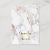 Rose Gold Marble Calligraphy Script-Vorlage Visitenkarte (Vorderseite)