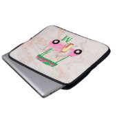 Rose Gold Marble Chic Golf Gal Laptopschutzhülle (Vorne Knopf)