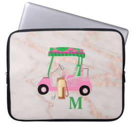 Rose Gold Marble Chic Golf Gal Laptopschutzhülle