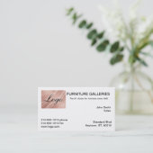 Rose Gold Marble Classic Logo Visitenkarte (Stehend Vorderseite)